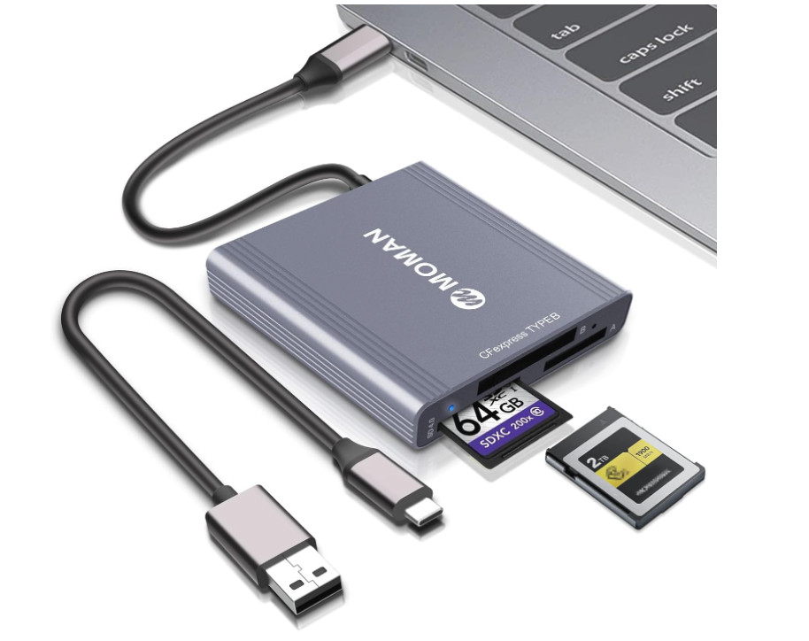 MOMAN CFexpress Card Reader, 10Gbps USB 3.1 Gen 2 High Speed CFexpress Type A