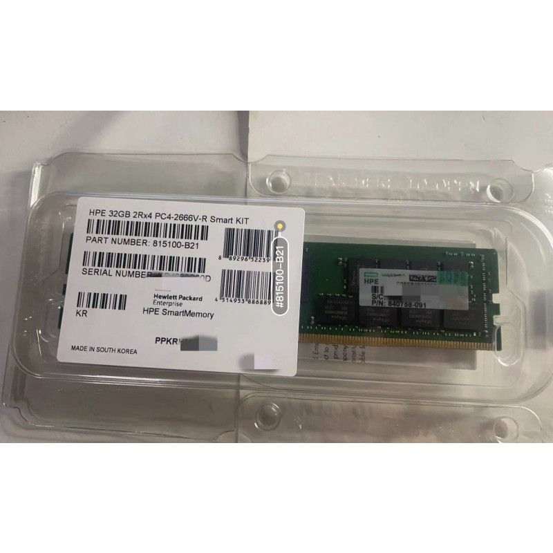 815100-B21 32GB 850881-001 HPE 840758-091 DDR4 PC4-2666V GEN10 ECC Server Memory