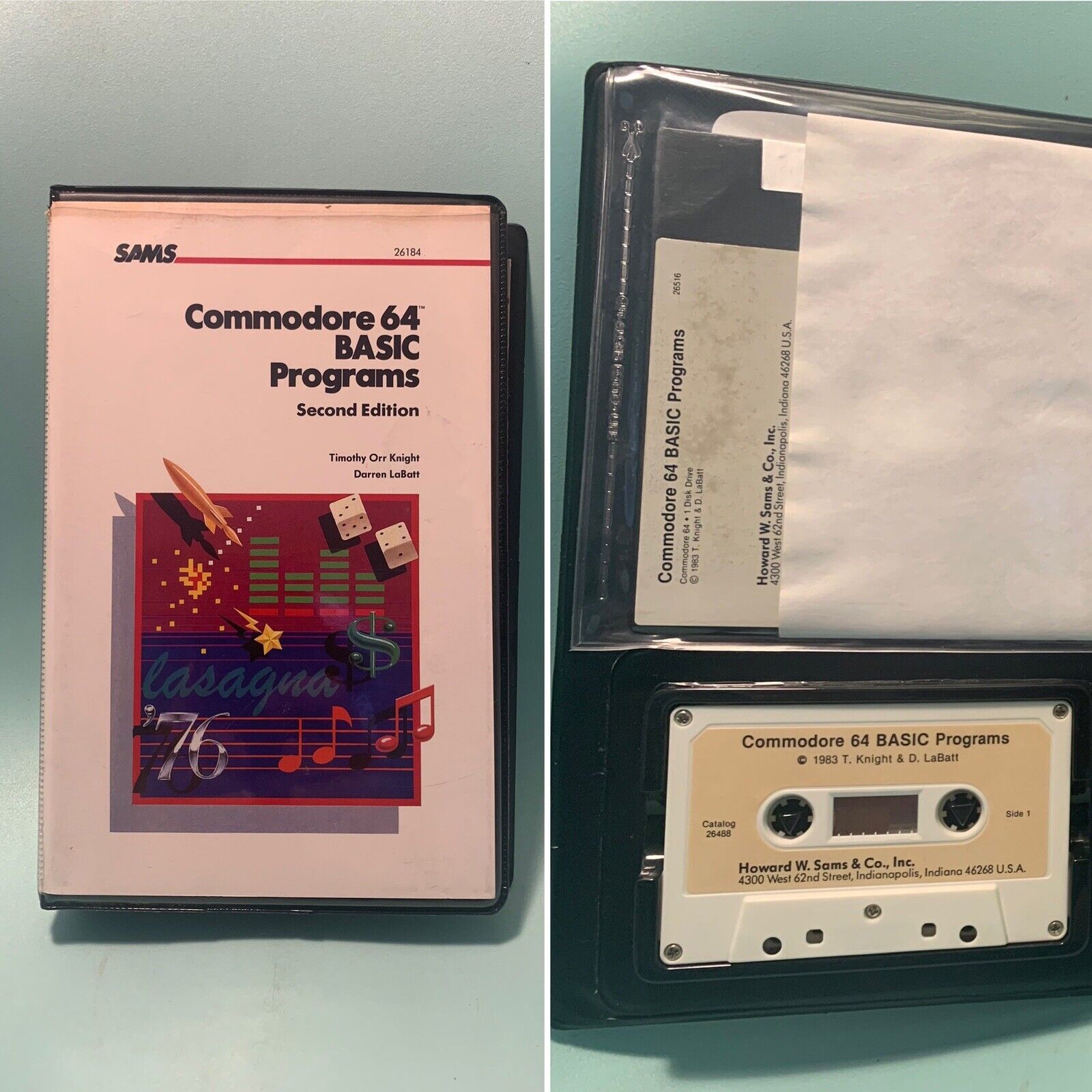 [SEALED] Vintage Commodore 64 Basic Programs - Floppy Disk, Cassette, Manual