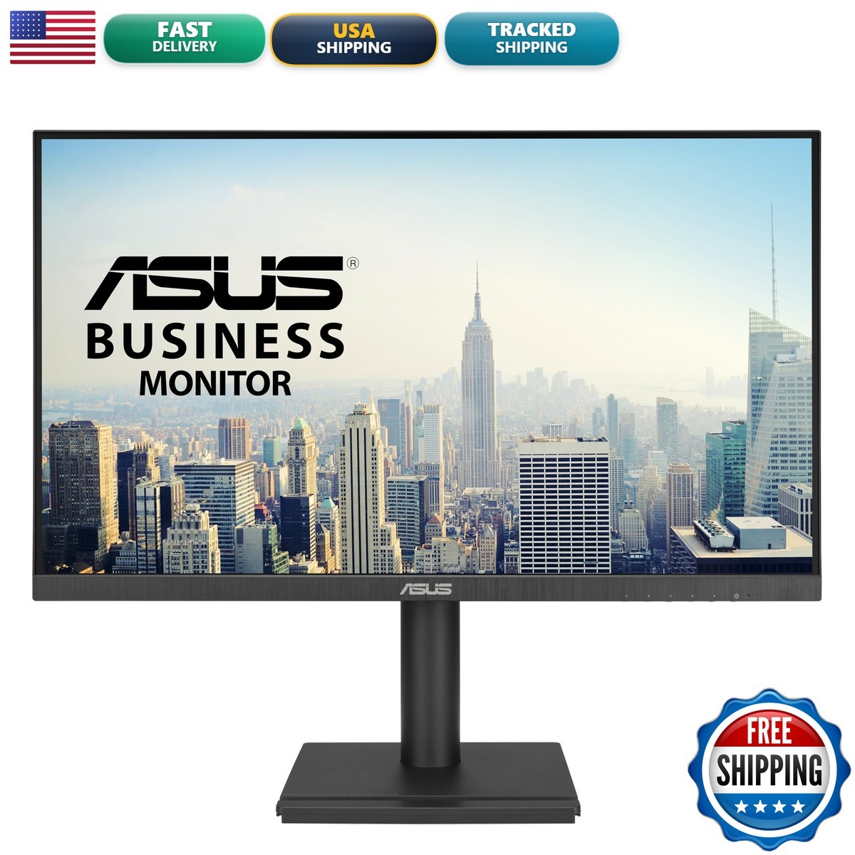 ASUS VA24DQFS 24 Inch 1080P Computer Monitor USB Docking TAA Compliant