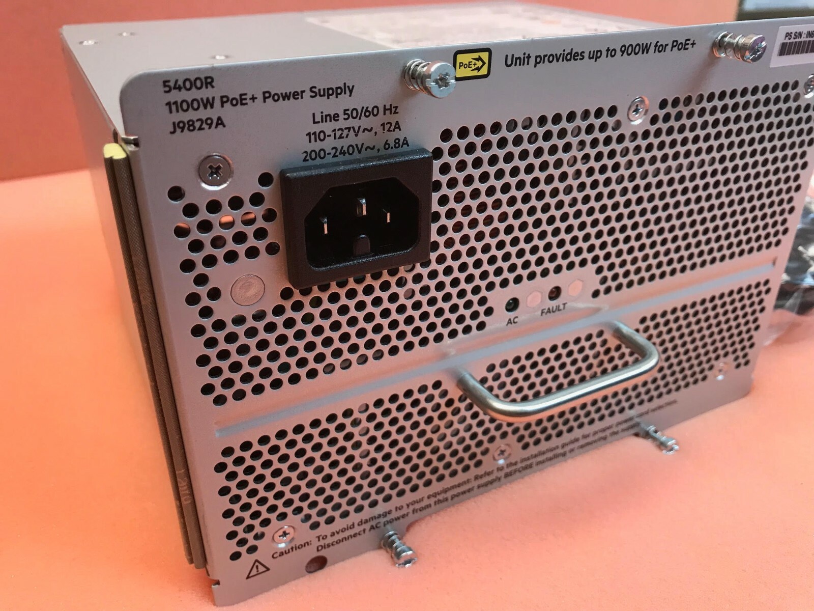 HPE Aruba J9829A 5400R 1100W PoE+ zl2 Power Supply USED