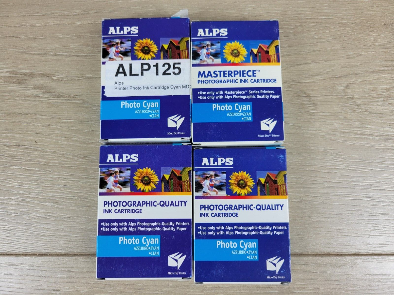 ALPS MD Series Printer Ink Cartridge Photo Cyan New In Box OEM 105812 Lot Of (4)