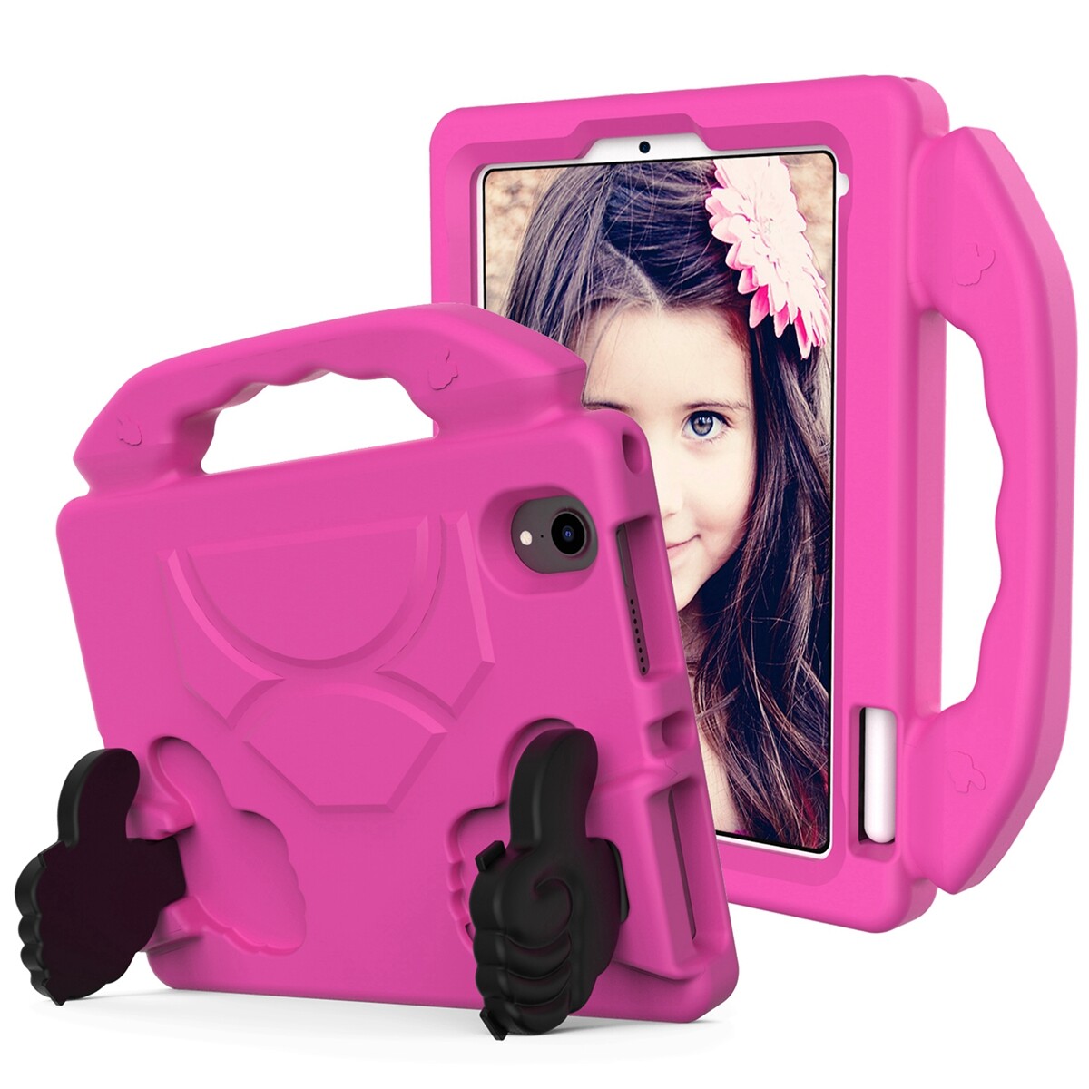 For iPad mini 7th/6th Gen 8.3" Shockproof Kids Case with Handle Grip Stand