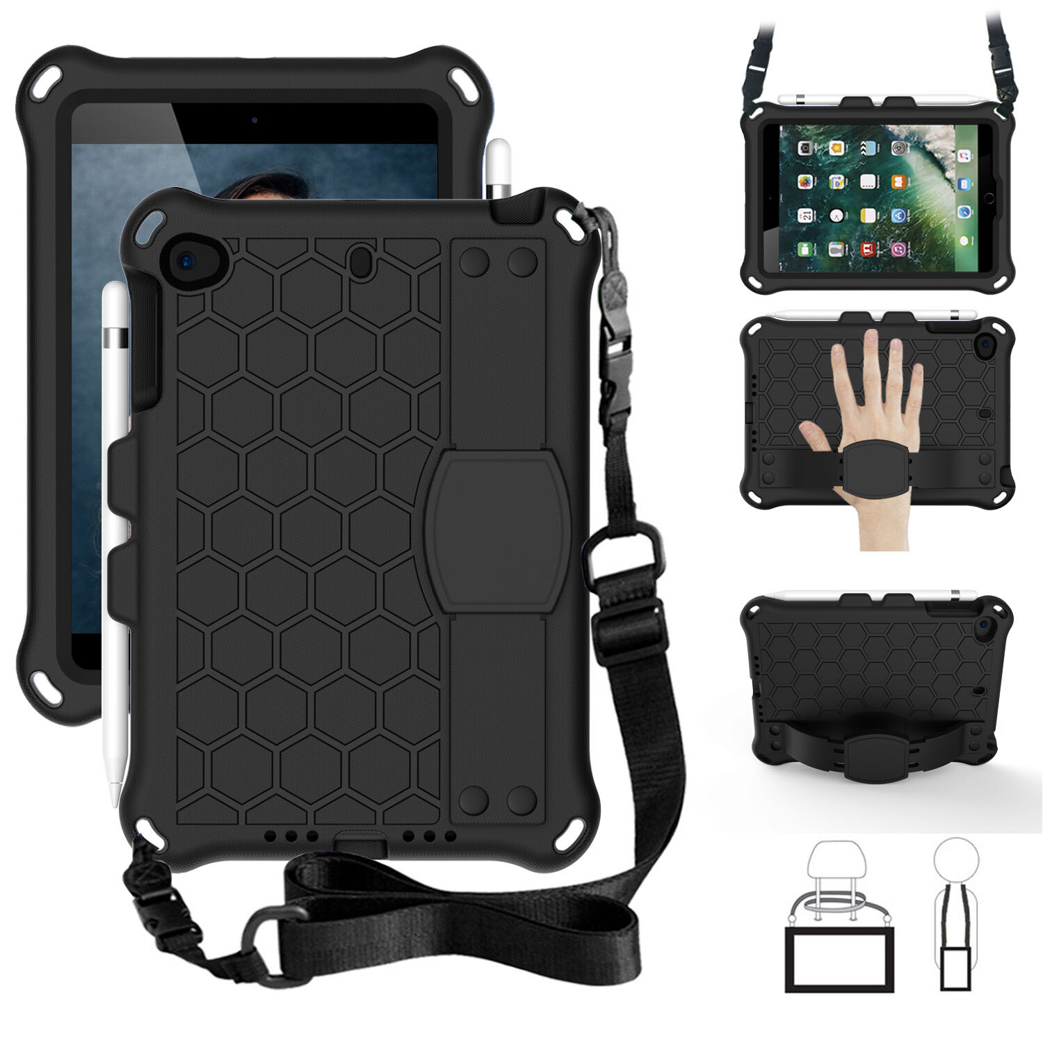 W/Shoulder Strap Case Cover For iPad 11th 10th 9th 8th 7th 6th 5th Gen Pro 11"