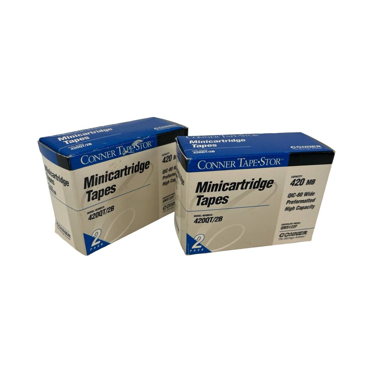 2 Boxes (4 Tapes) Conner Tape-Stor 420MB storage tapes