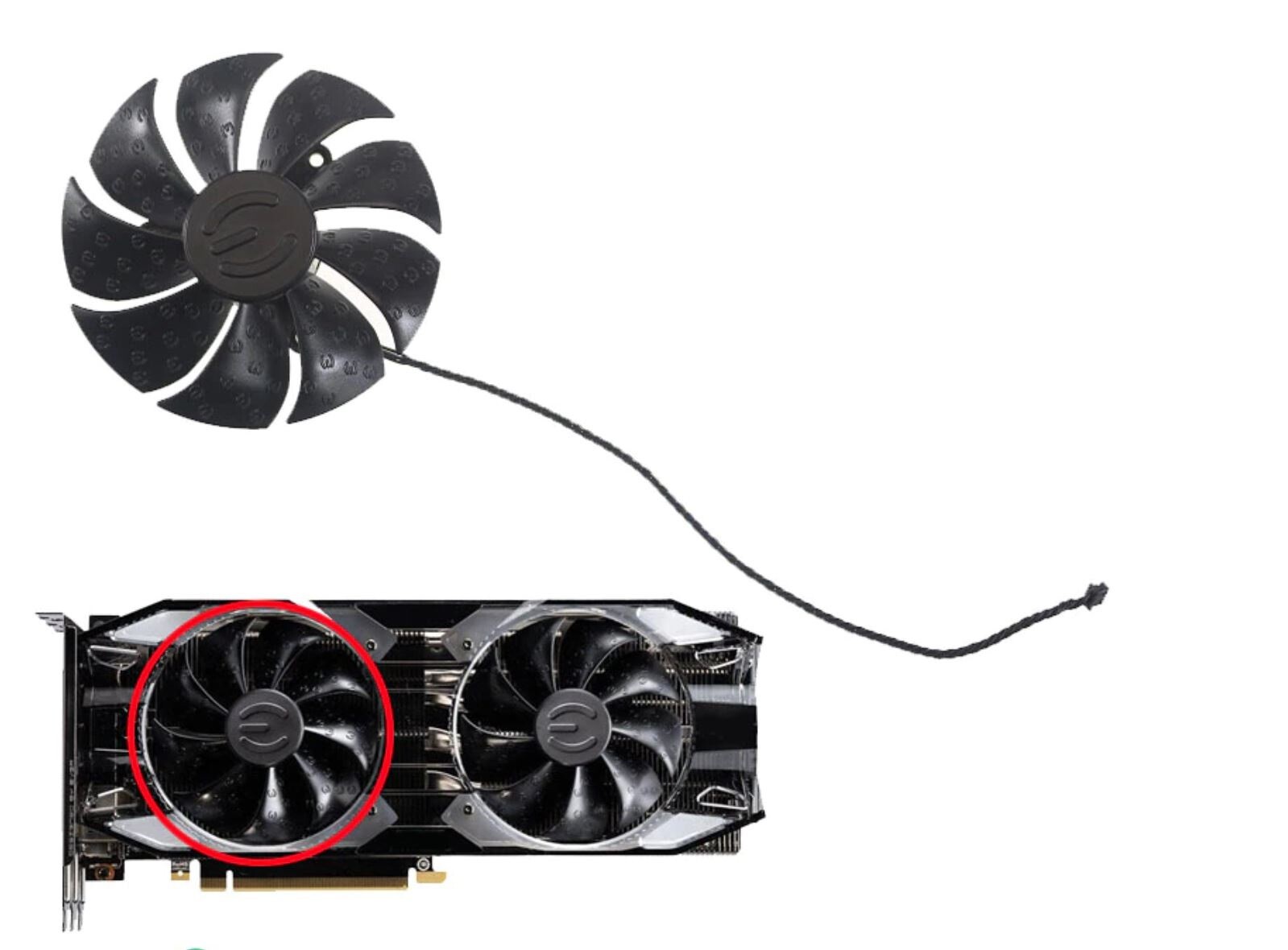 PLA09215S12H Graphics Fan For EVGA GeForce RTX 2080Ti BLACK EDITION GAMING