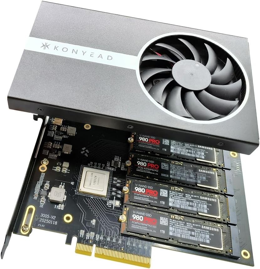 PCIe 4.0 x8 NVMe M.2 SSD Adapter Card for Mac & PC