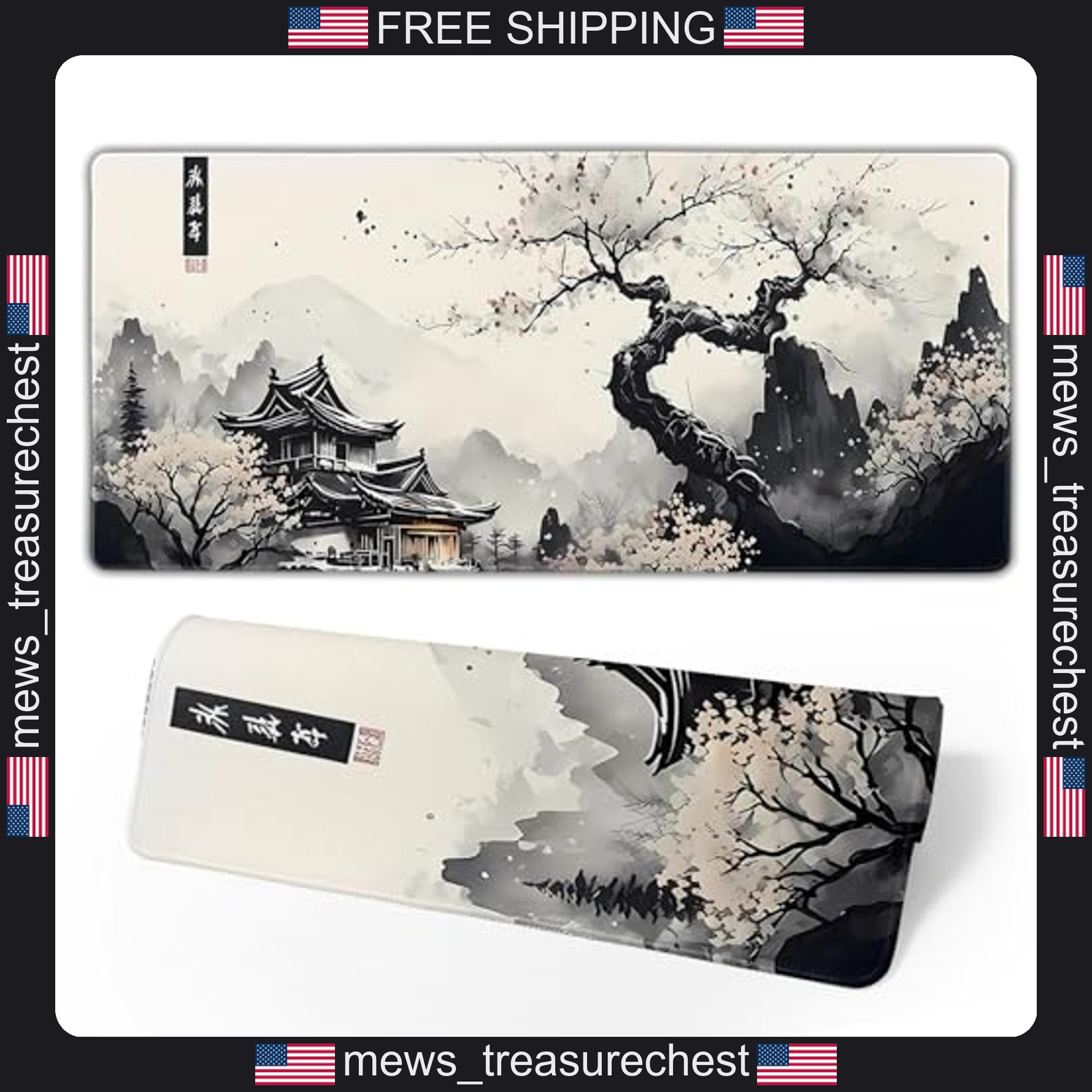 Large Gaming Mouse Pad XL Desk Mat Non-Slip Rubber Base Waterproof 31.5x11.8