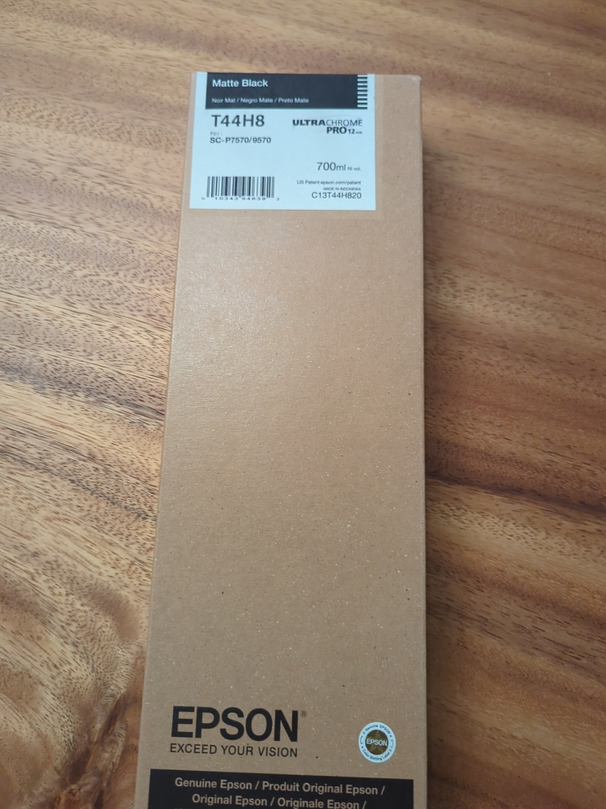 GENUINE Epson Matte Black Ink Cartridge T44H8 Date: 11/2026