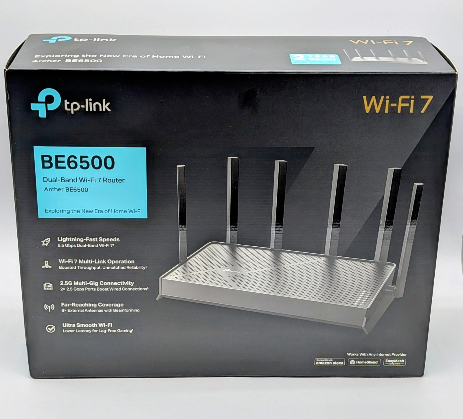 TP-Link Archer BE6500 Wi-Fi 7 Dual-Band Router - Fast Streaming & Gaming