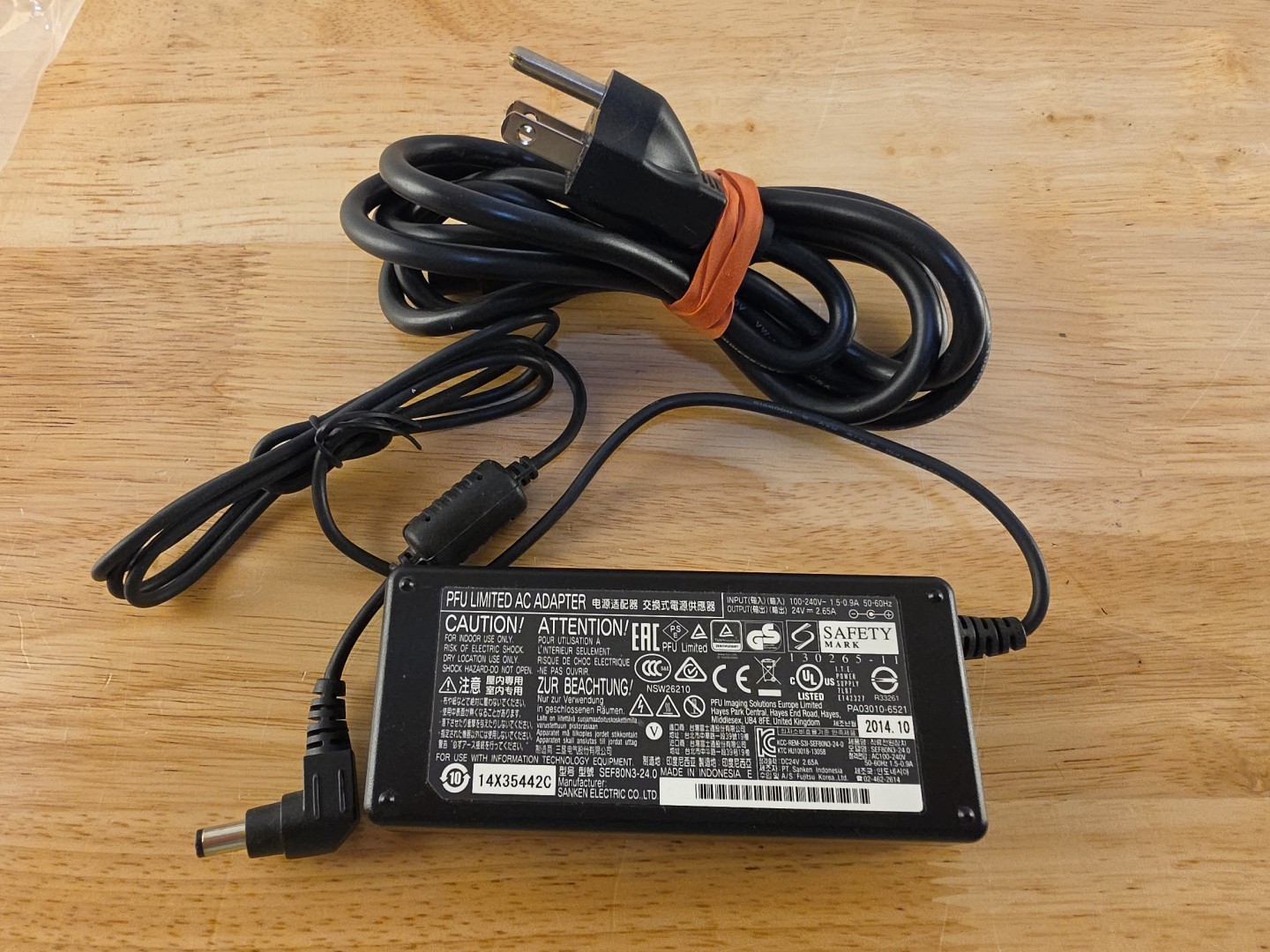 PFU Limited for Fujitsu Laptop Charger AC Adapter SEF80N3-24.0 64W OEM w/ P.Cord