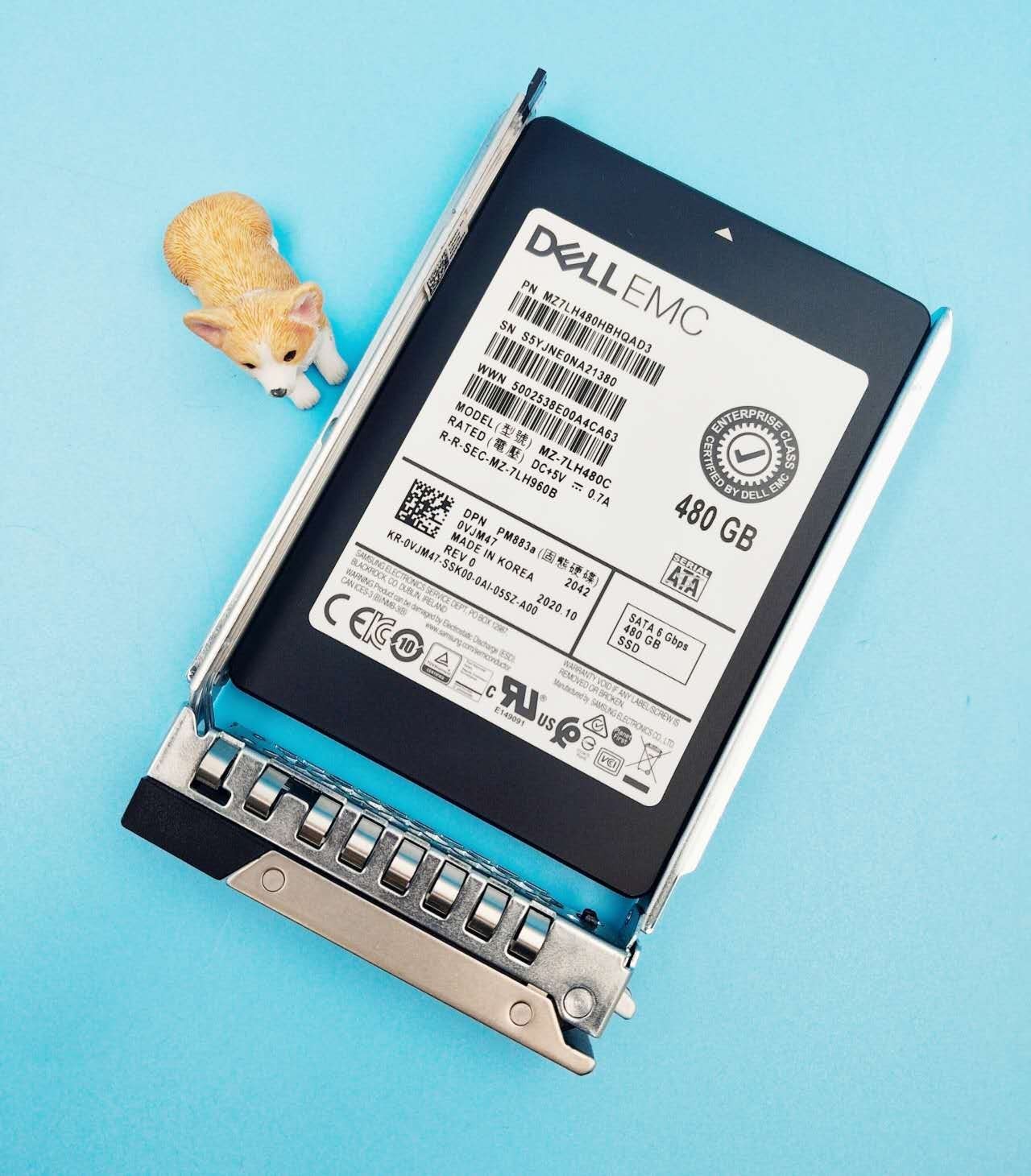 VJM47 0VJM47 MZ-7LH480C DELL SAMSUNG PM883A 480GB 6G 2.5" SATA SOLID STATE DRIVE
