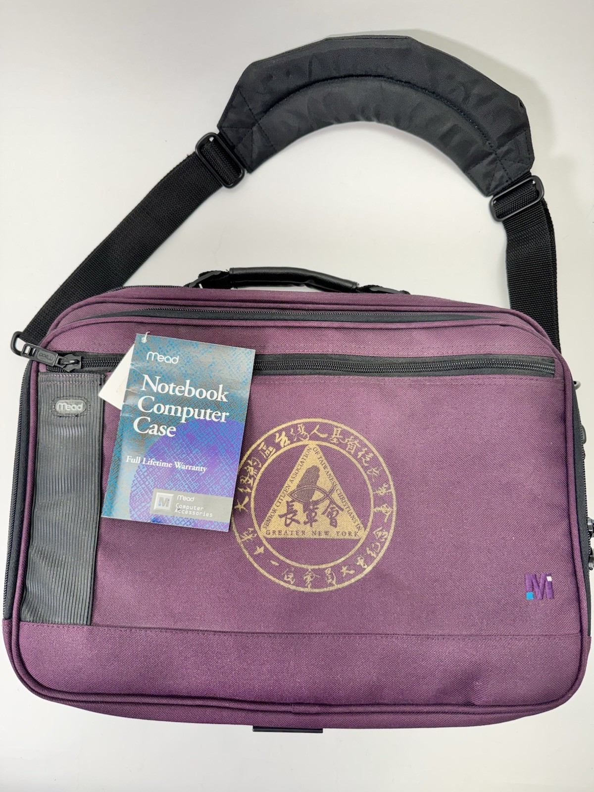 NEW VINTAGE NOS Custom Logo Printed Mead Notebook Computer Case 1997 Rare 90s