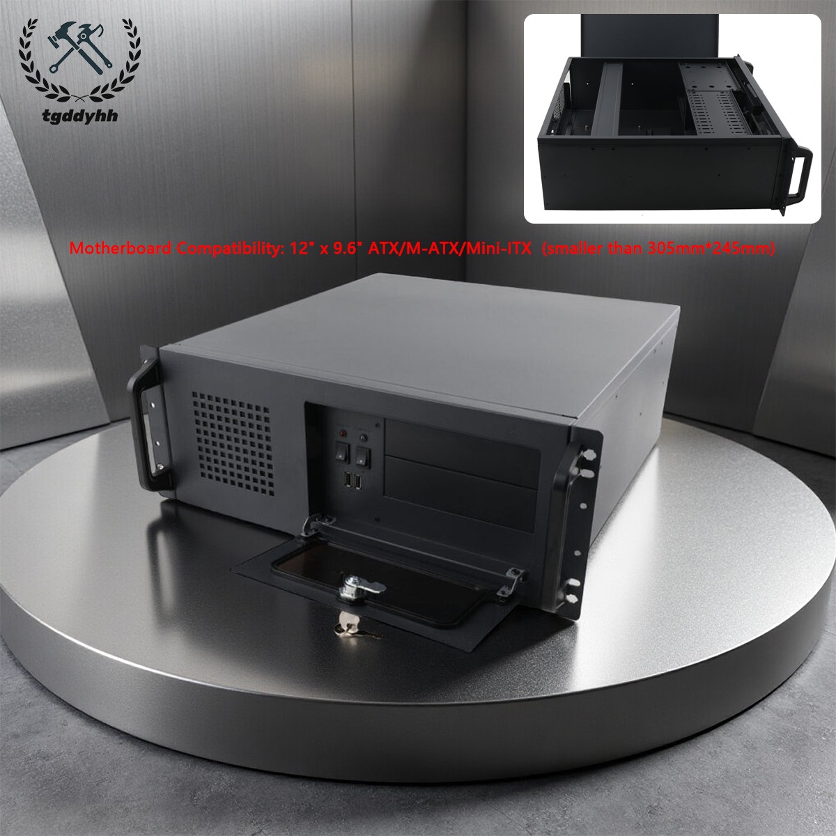 4U Server Cabinet Case,4U Server Chassis Rackmount 7 x PCI Slot Rackmount