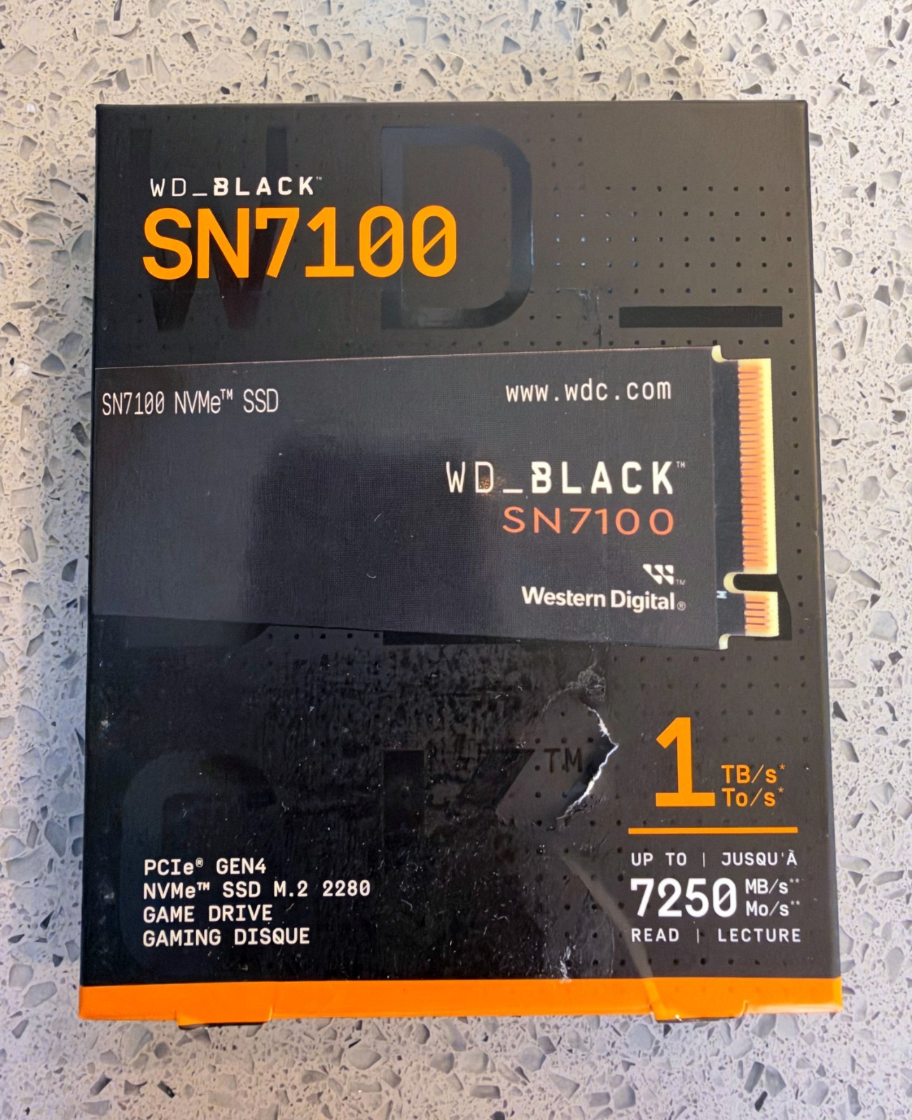 WD BLACK SN7100 1TB NVMe Gen4 PCIe M.2 2280 Internal Gaming SSD