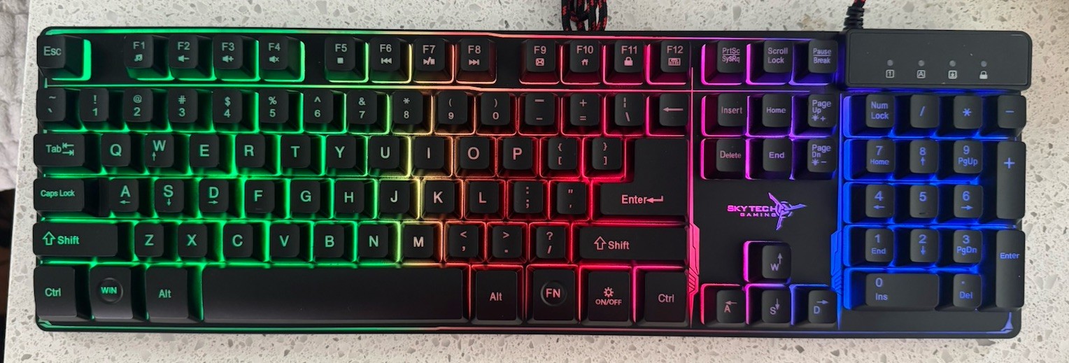Skytech Gaming K-1000 M-1000 Wired Mouse and Keyboard Bundle - Black
