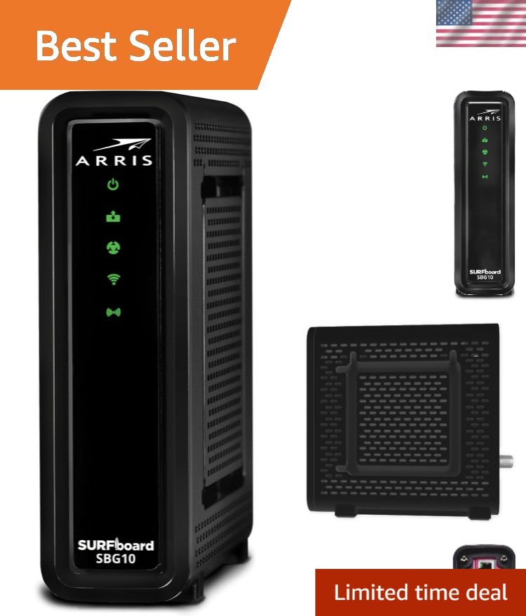 Compact DOCSIS 3.0 Modem Router - Renewed with 2 Gigabit Ports & LED Indicator