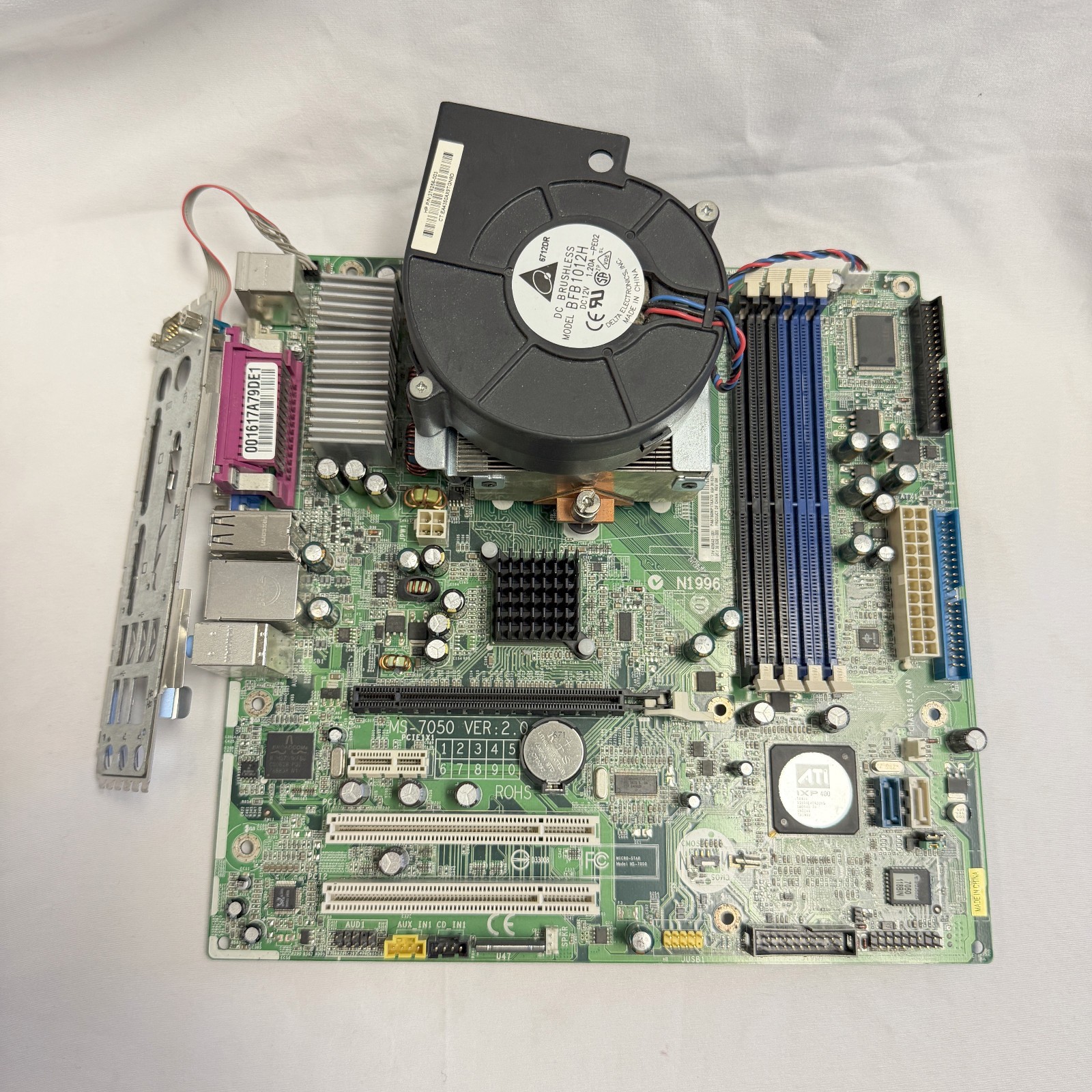 HP/ MSI MS-7050 Ver 2.0 Socket 939 Motherboard with I/O Shield - READ