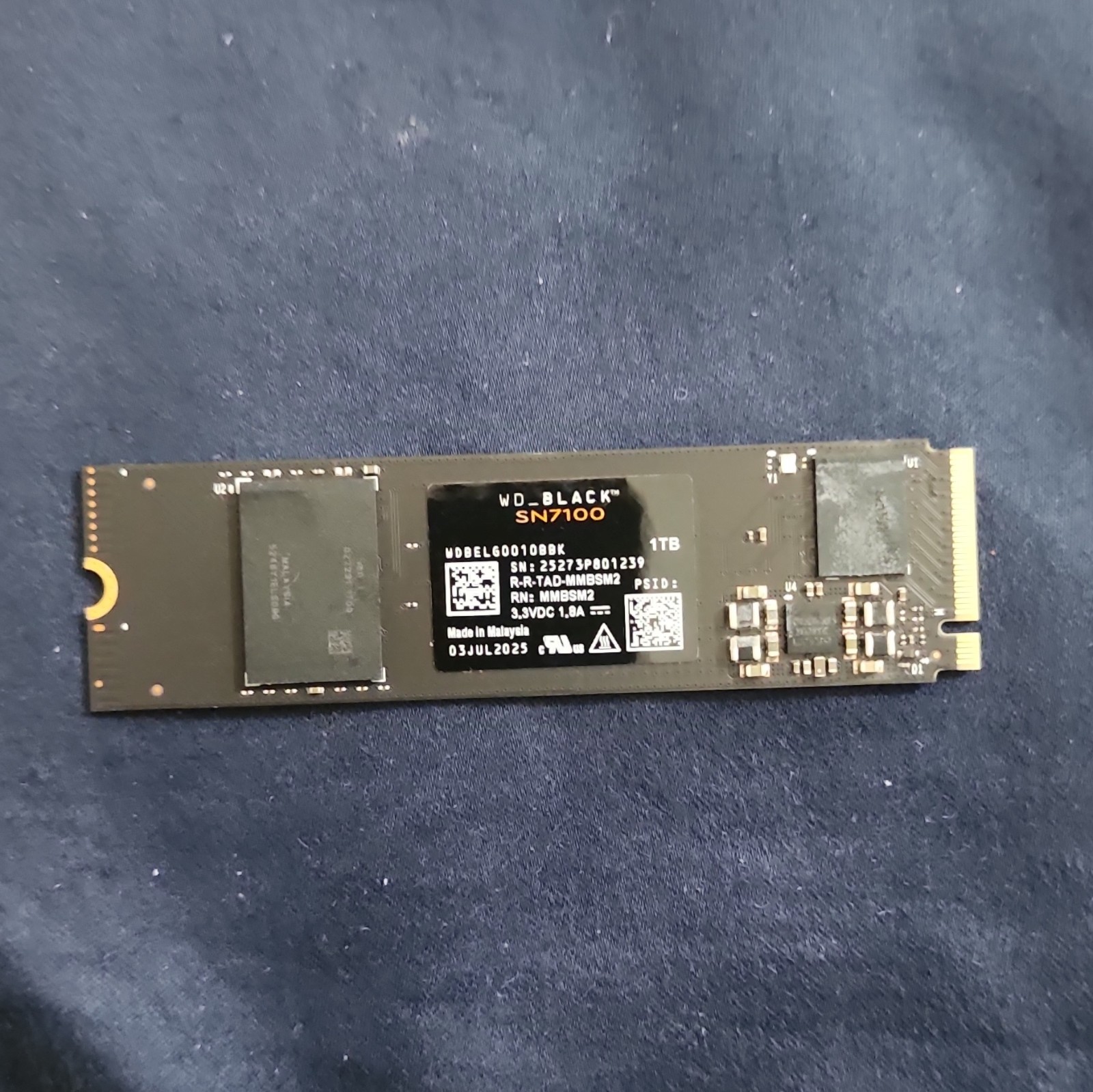 Western Digital WD_BLACK SN7100 1TB M.2 NVMe Internal SSD WDBELG0010BBK