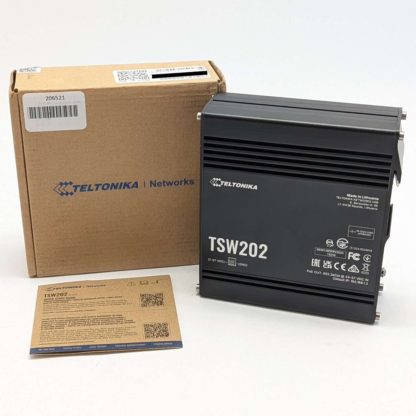 Teltonika TSW202 Managed PoE+ Ethernet Switch 12-Port (TSW202000000) Black