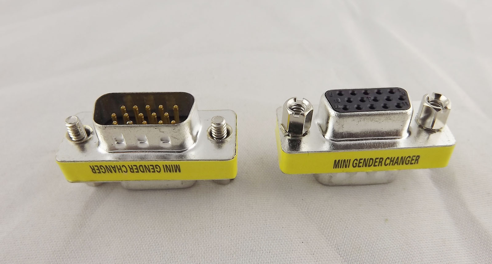 10x D-SUB VGA/SVGA 15 Pin DB15 Male 3 Rows To Female Mini Gender Changer Adapter