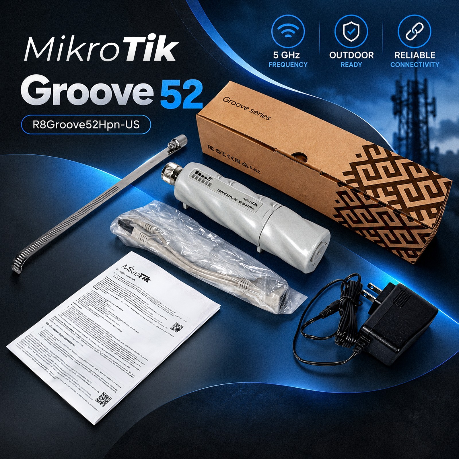 NEW MIKROTIK GROOVE 52 RouterBOARD Backbone/CPE Wireless HPn 2.4/5GHz
