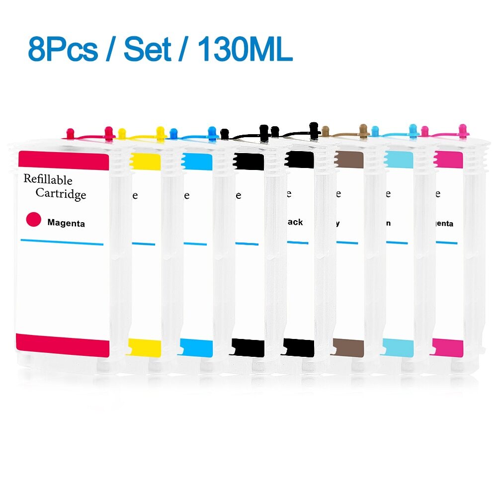 For HP 70 8PCS 130ml Ink Cartridge  For HP Z2100 Z3100 Z3200 Z5200 Z5400 Printer