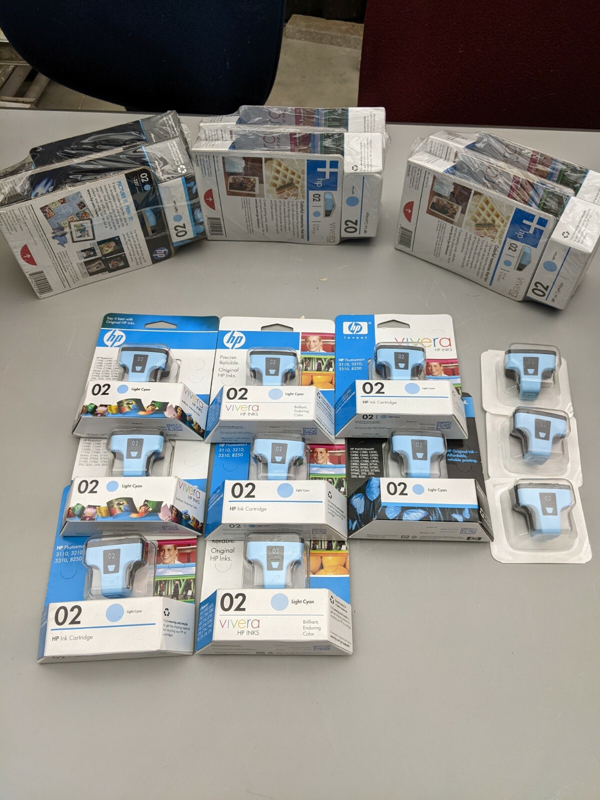 Genuine HP 02 Light Cyan Color Original Ink Printer Cartridge Sealed Charity