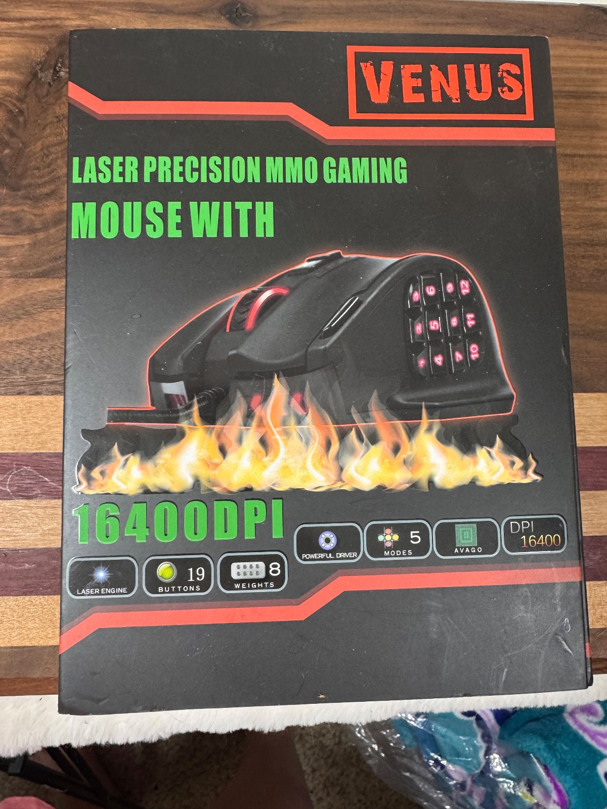  UtechSmart Venus 16400 DPI High Precision Laser MMO GAMING MOUSE SEALED