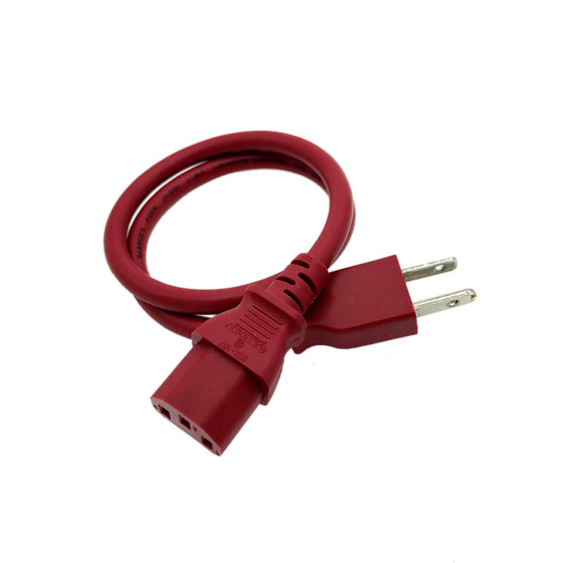2Ft Power Cord RED for DELL OPTIPLEX 9010 FX160 GX50 SX280 SX860 GX270 COMPUTER