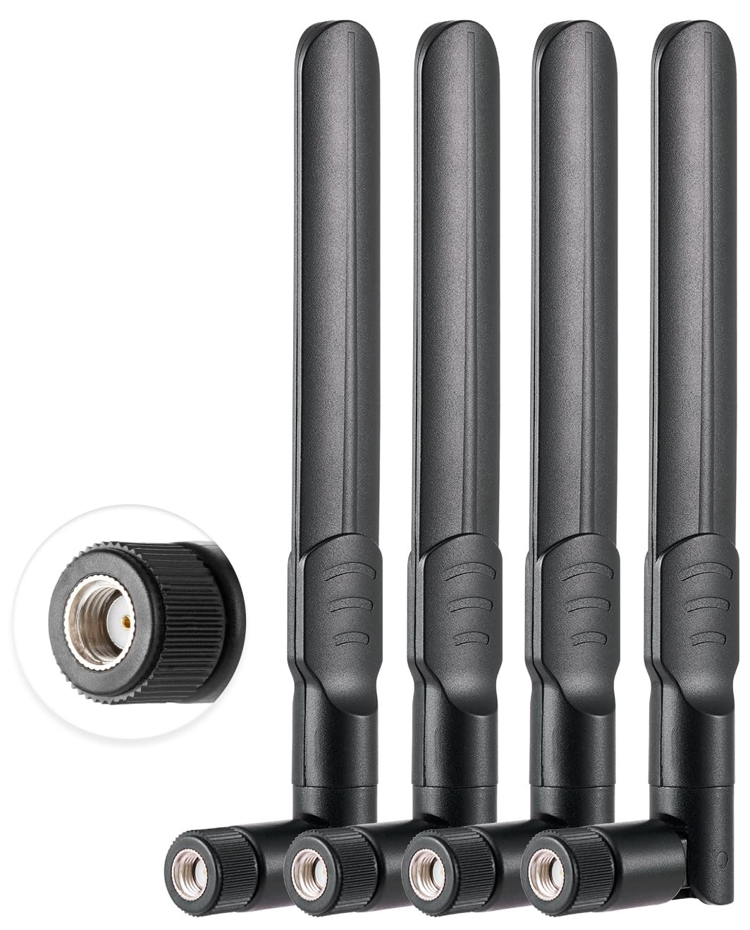 4PCS Dual Band WiFi Antenna 2.4GHz 5GHz 5.8GHz Antenna RP-SMA Antenna 3dBi 15...