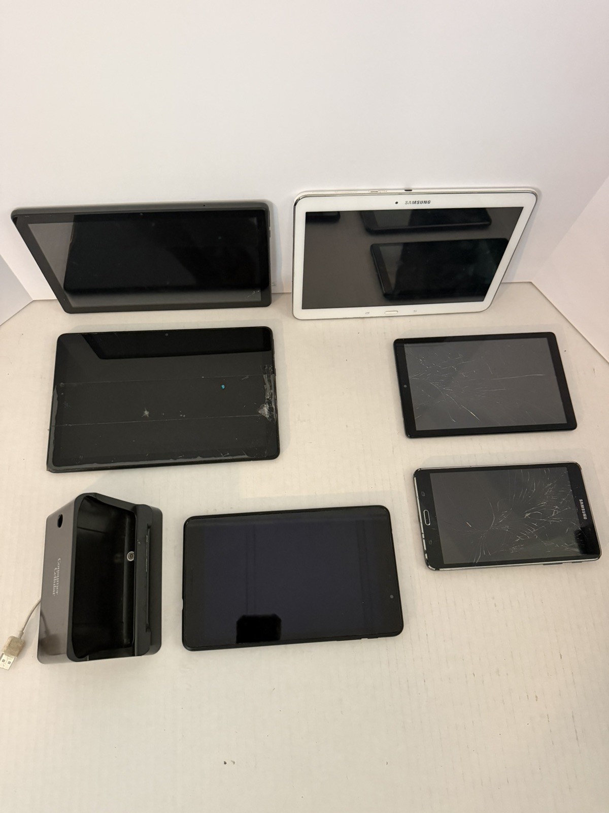 Tablet Lot Samsung TCL ONN Consumer Cellular Lot Of Six Parts Only Broken Repair