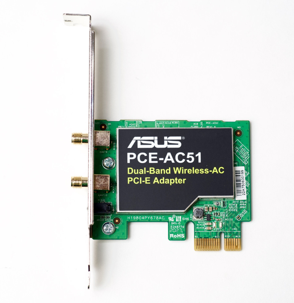 Asus PCE AC51 Wireless WiFi PCIe Adapter Card Dual Band 433Mbps 2.4GHz 5GHz