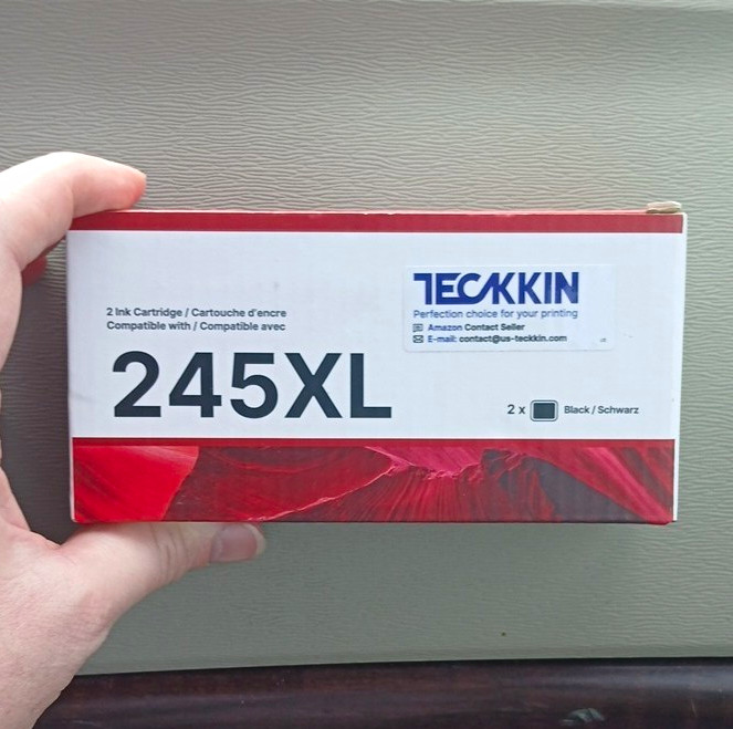 TECKKIN 245XL Compatible Inkjet Ink Cartridge Black 2 Pack for Canon