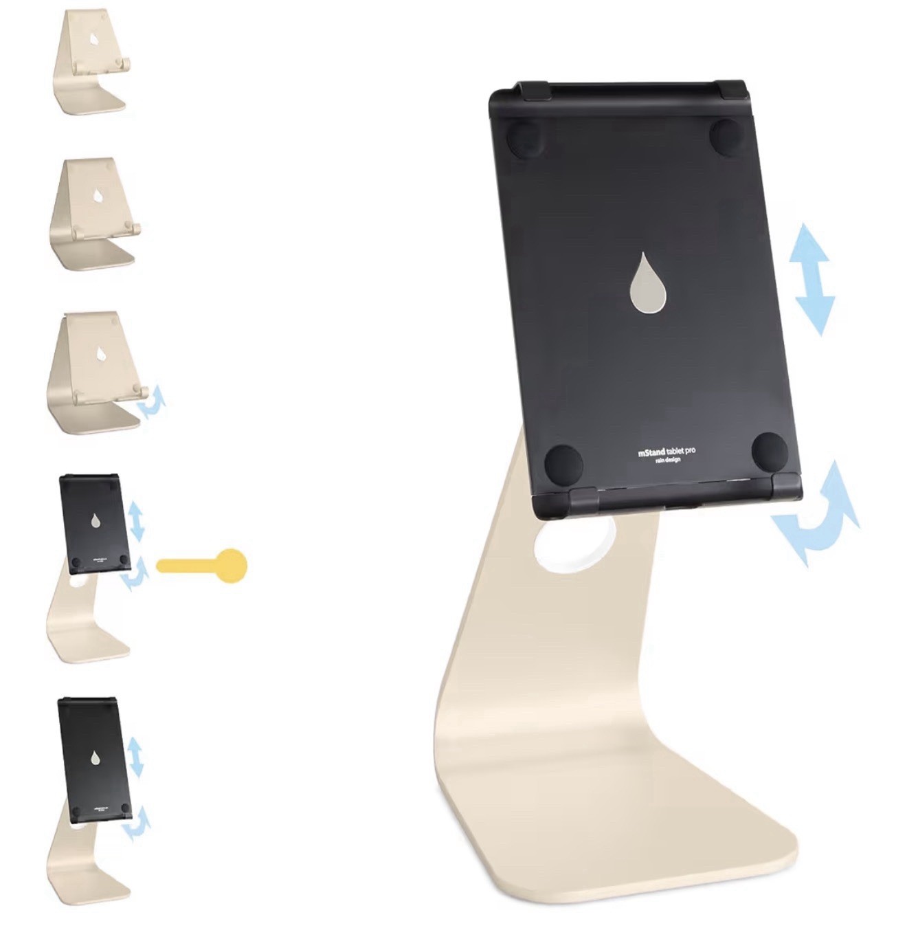 Rain Design mStand Tabletpro 9.7-12.9" (iPad Pro/Air), Gold (10057)