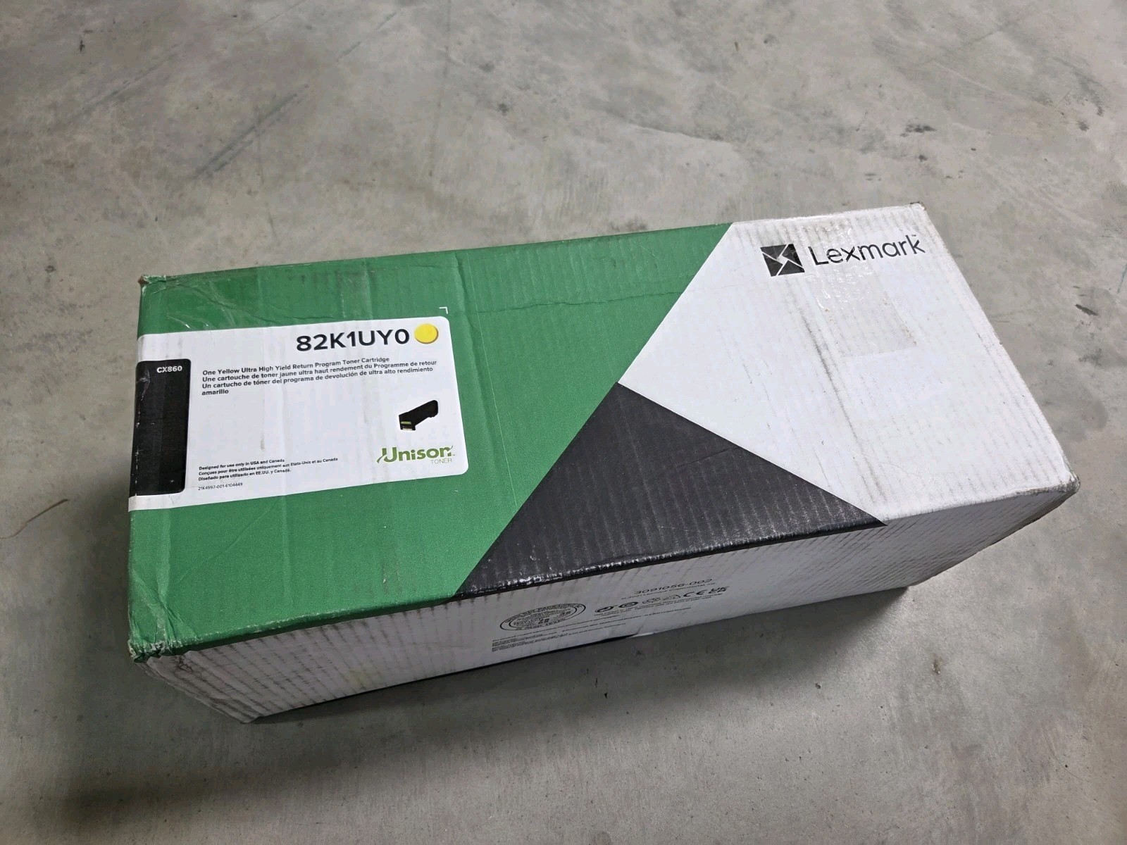 Genuine Lexmark 82K1UY0 (CX860) Yellow Printer Toner Cartridge Sealed Bag