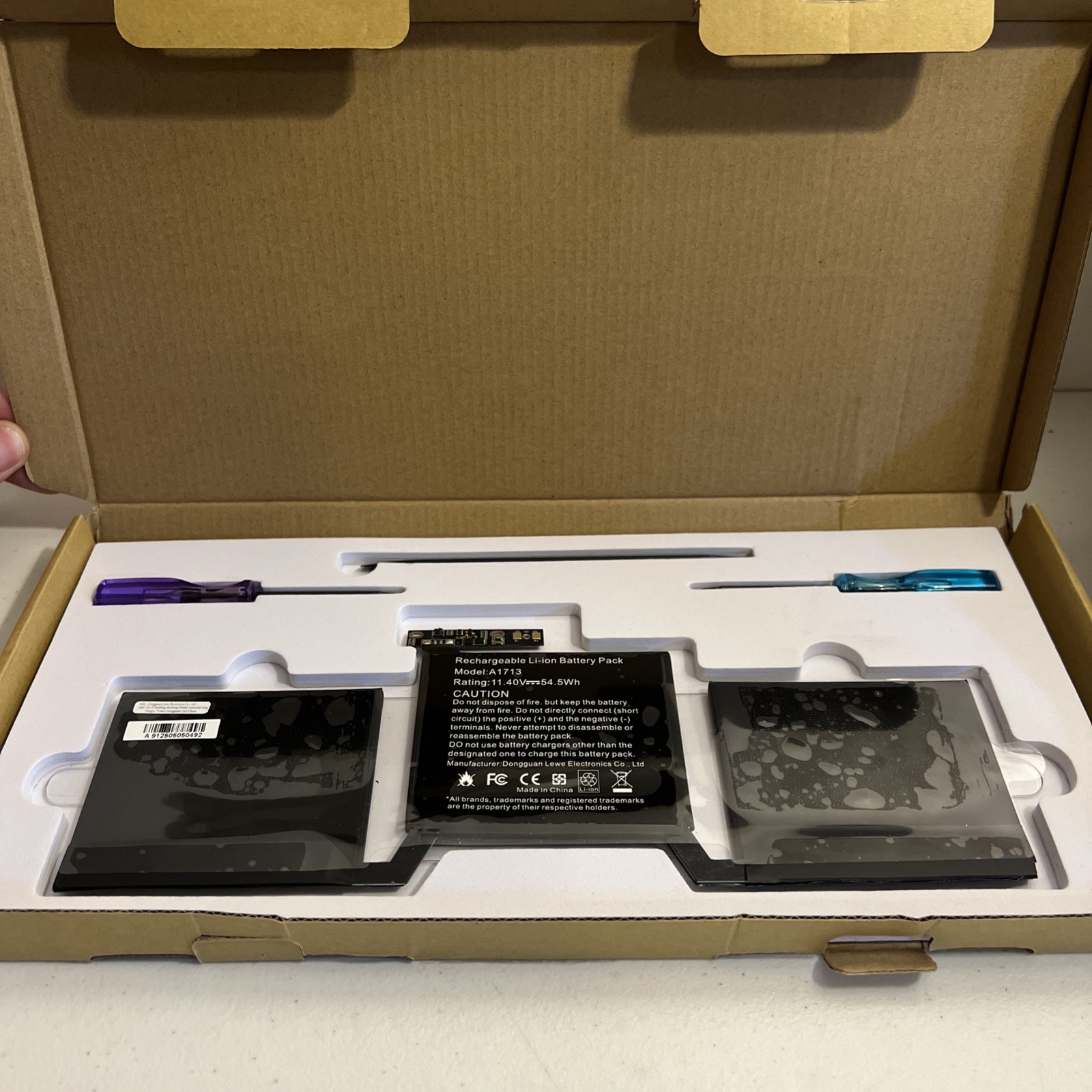 A1713 ORIGINAL NEW BATTERY FOR  MACBOOK PRO 13'' A1708 - OPEN BOX