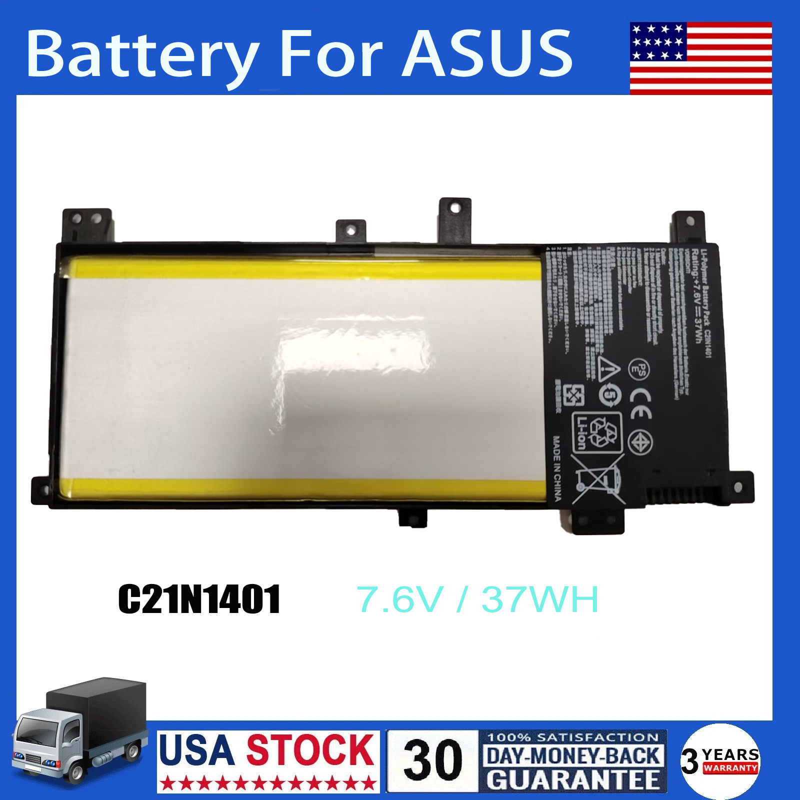New C21N1401 Battery for ASUS X455 X455L X455LA F454L F455L Y483L R455LD