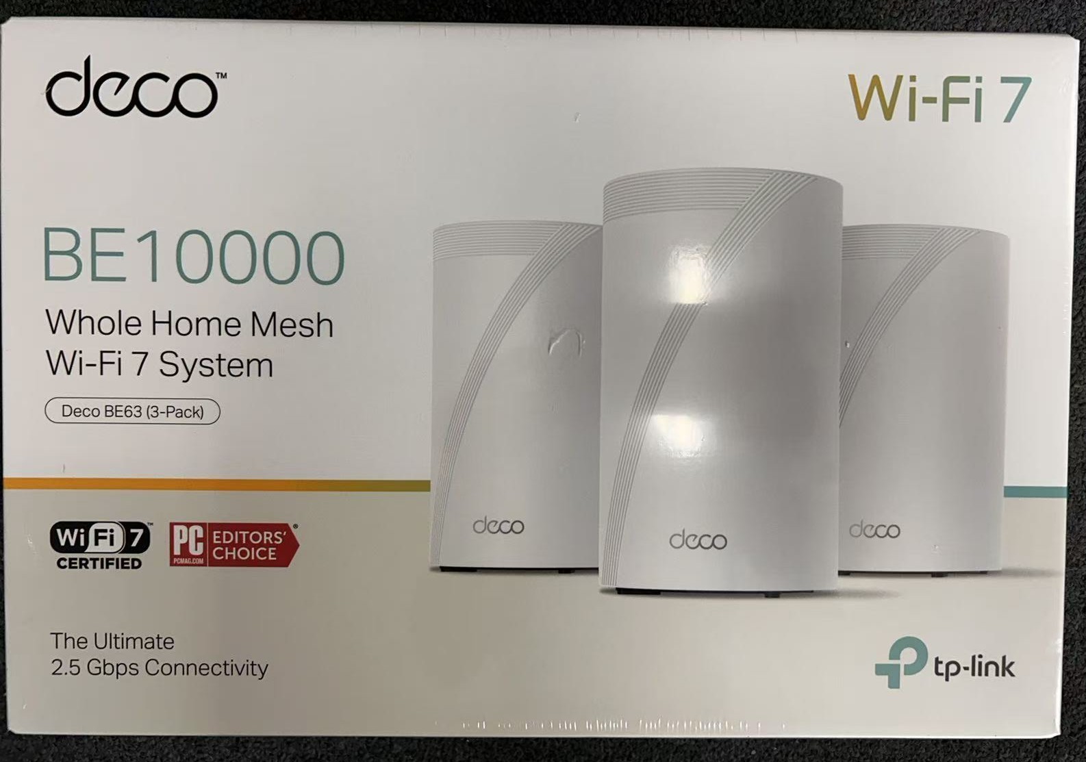 New TP-Link Deco BE63 BE10000 Whole Home Mesh Wi-Fi 7 System 3-Pack
