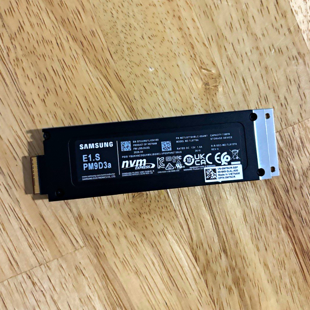 Samsung PM9D3a 7.68TB E1.S NVMe PCIe 5.0 SSD MZTL67T6HBLC-00AW7 100% Health