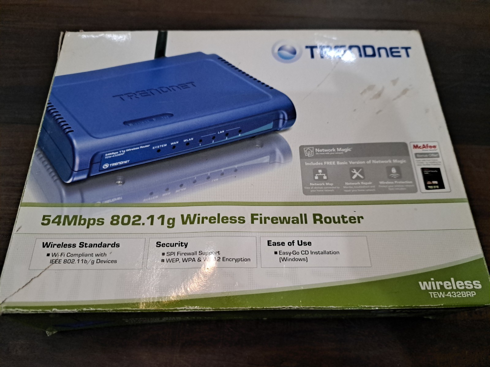 TRENDnet 54Mbps Wireless G Broadband Router (TEW-432BRP)