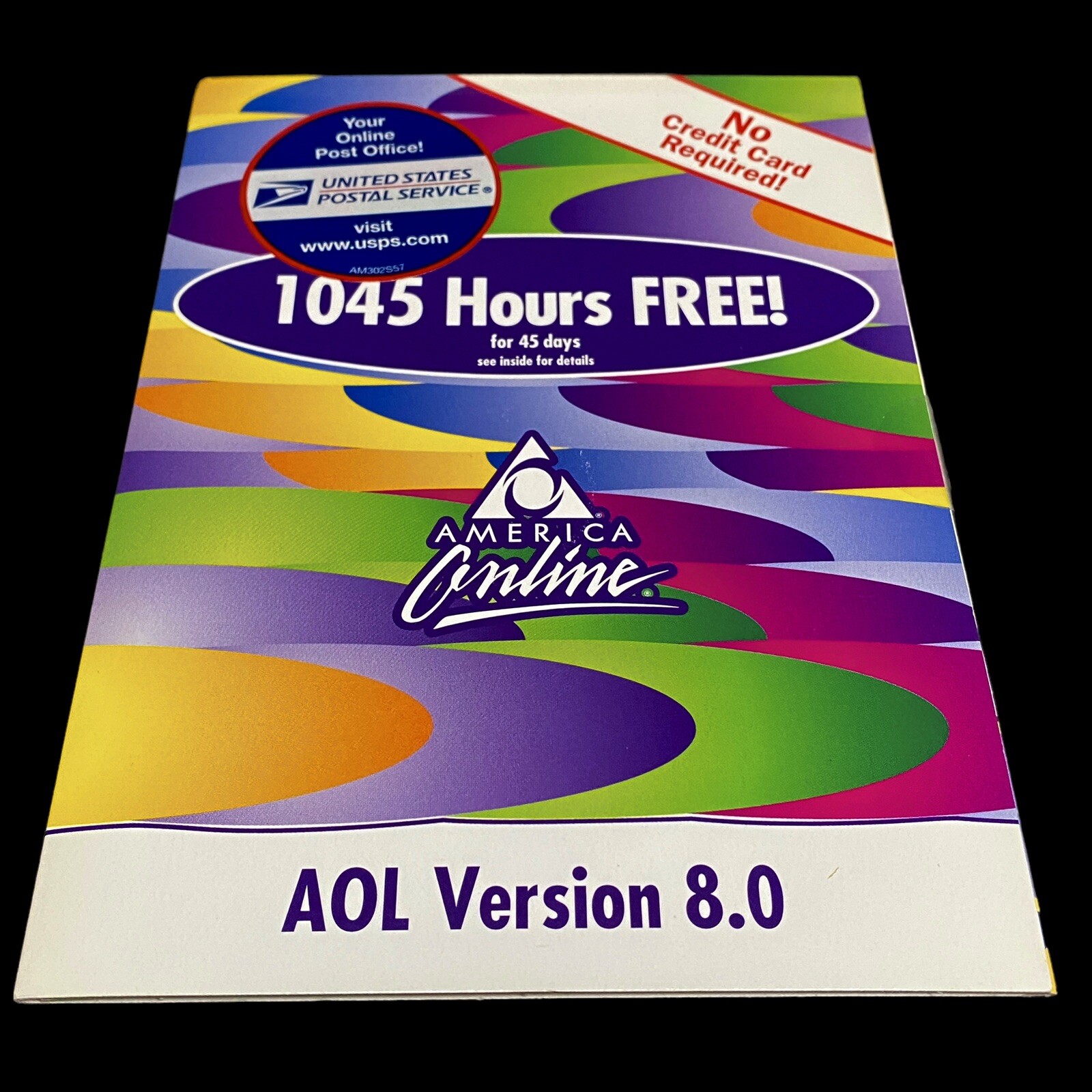 AOL 8.0 CD Multicolor Disks 1045 Hrs Free Computer Software Factory Sealed