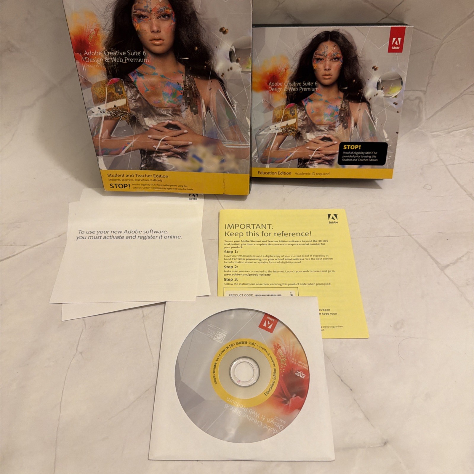 Adobe Creative Suite 6 CS6 Design & Web Premium Mac Student Teacher Edition