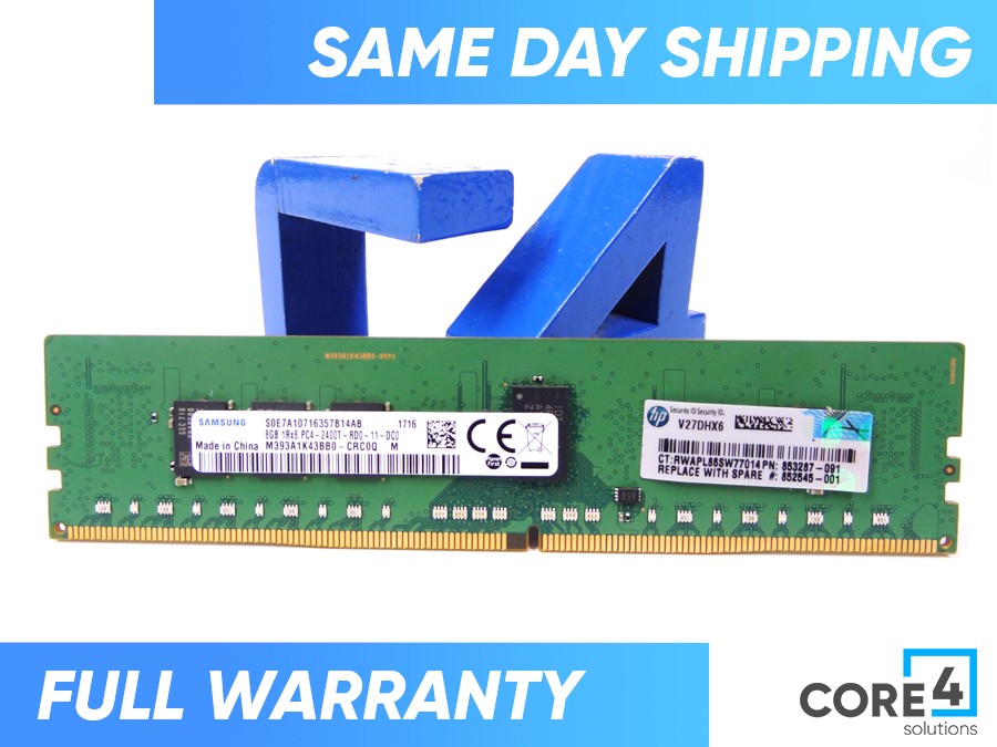 HP 852545-001 8GB (1X8GB) SINGLE RANK X8 DDR0 - 851353-B21