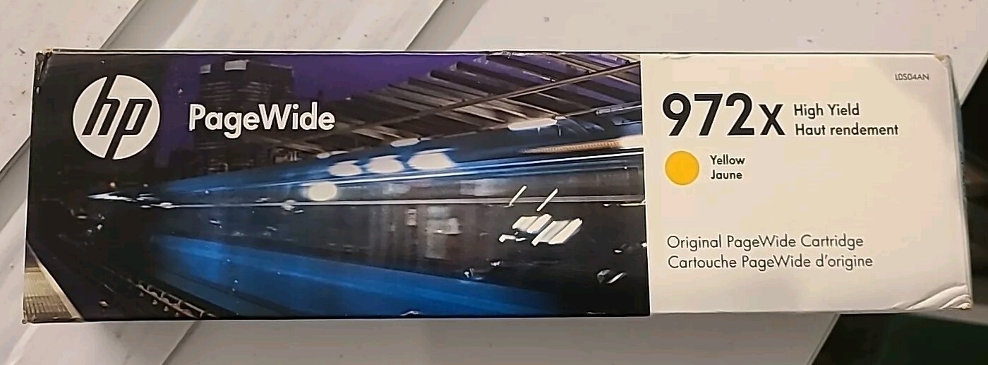 New HP 972A Yellow Original PageWide Cartridge