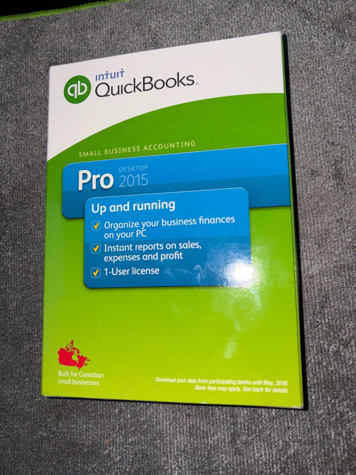 QuickBooks Pro 2015 Canadian Version Windows Factory Sealed Brand New Intuit