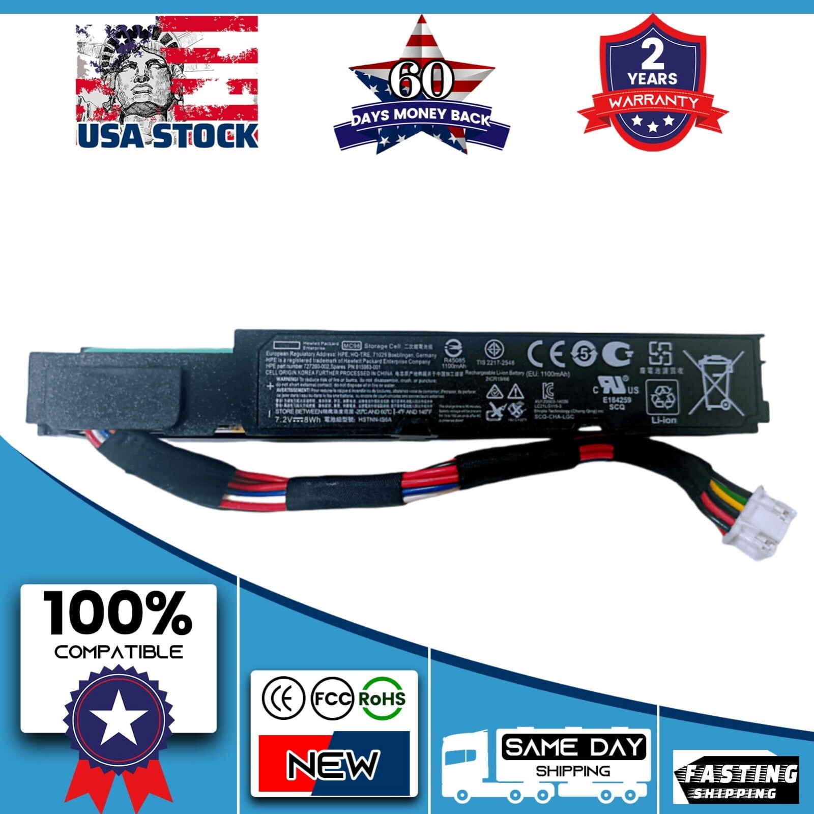 New Original MC96 Battery for HP Smart Storage 878643-001 878644-001 815983-001