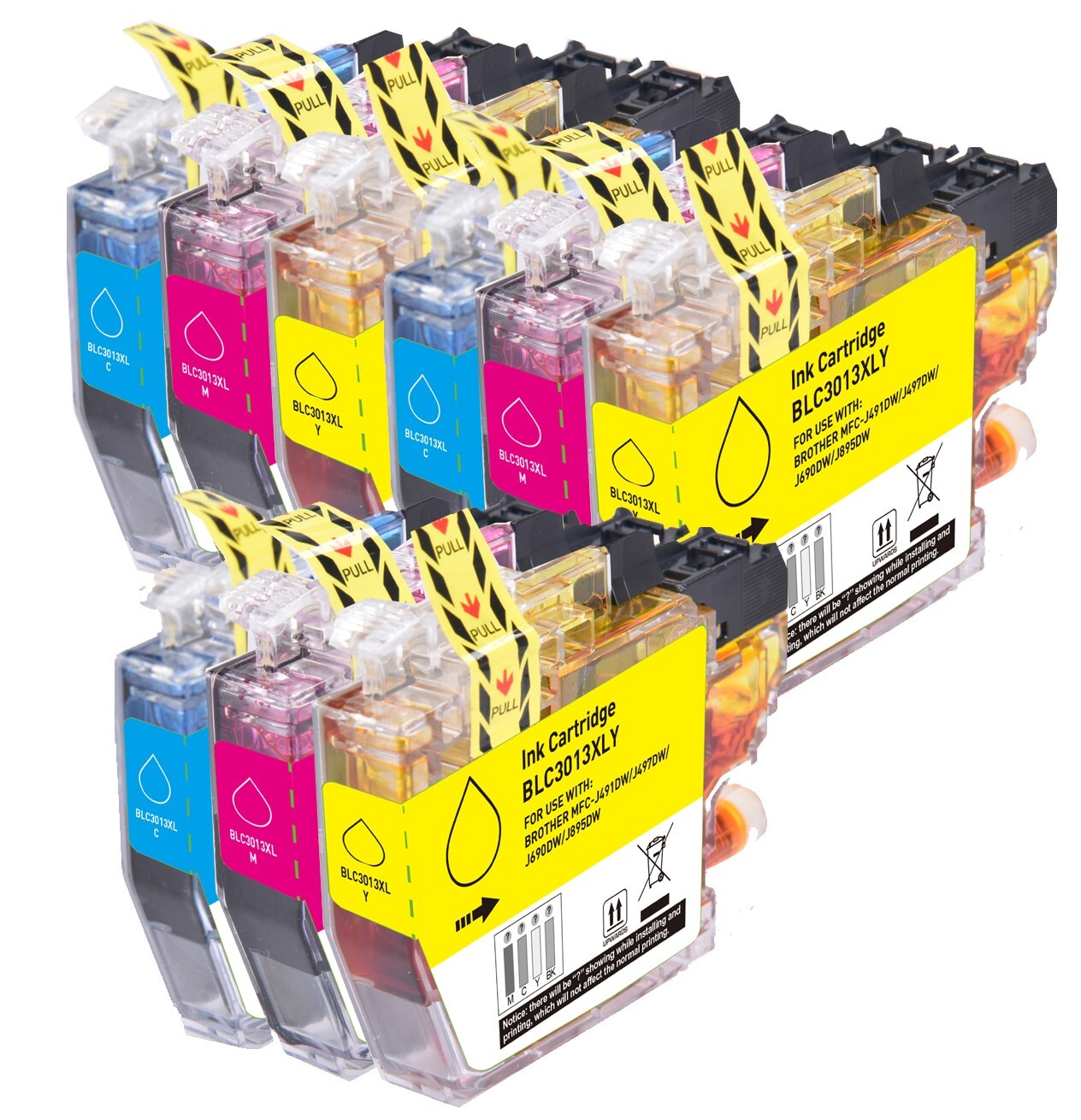 9PK Color Ink Compatible with Brother LC3013 MFC-J491DW MFC-J497DW MFC-J895DW