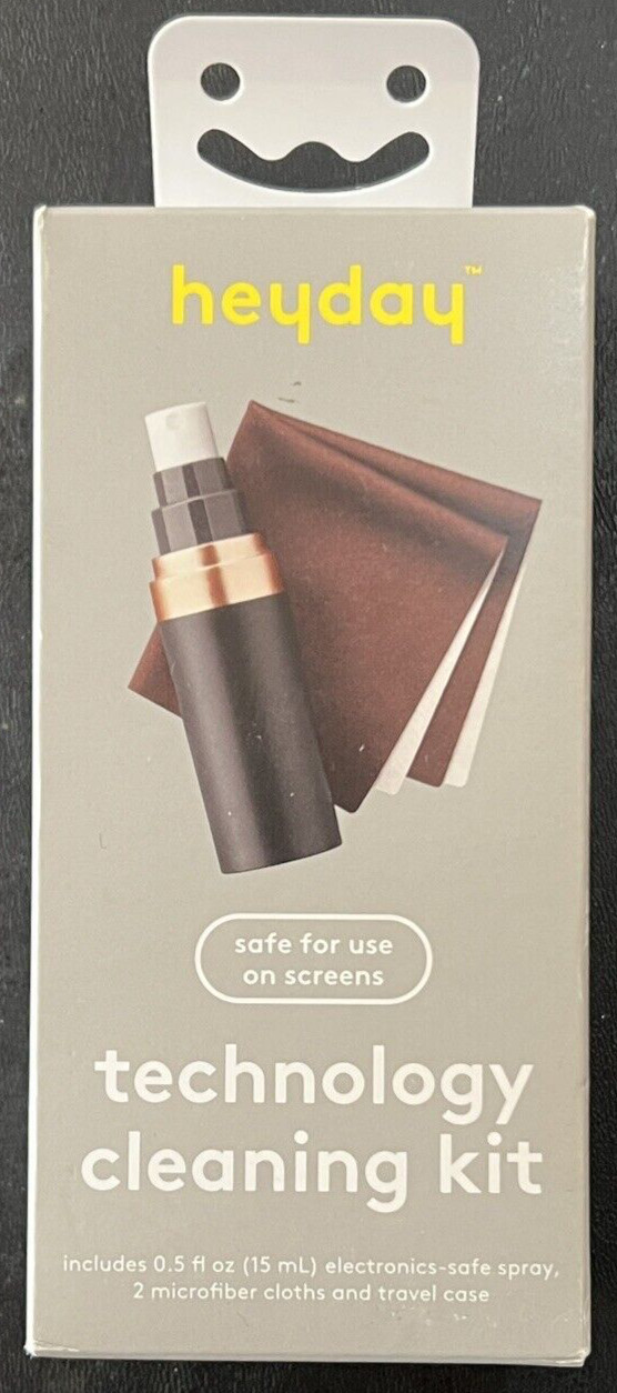 Heyday Technology Cleaning Kit - 15ml spray + 2 cloths + travel case