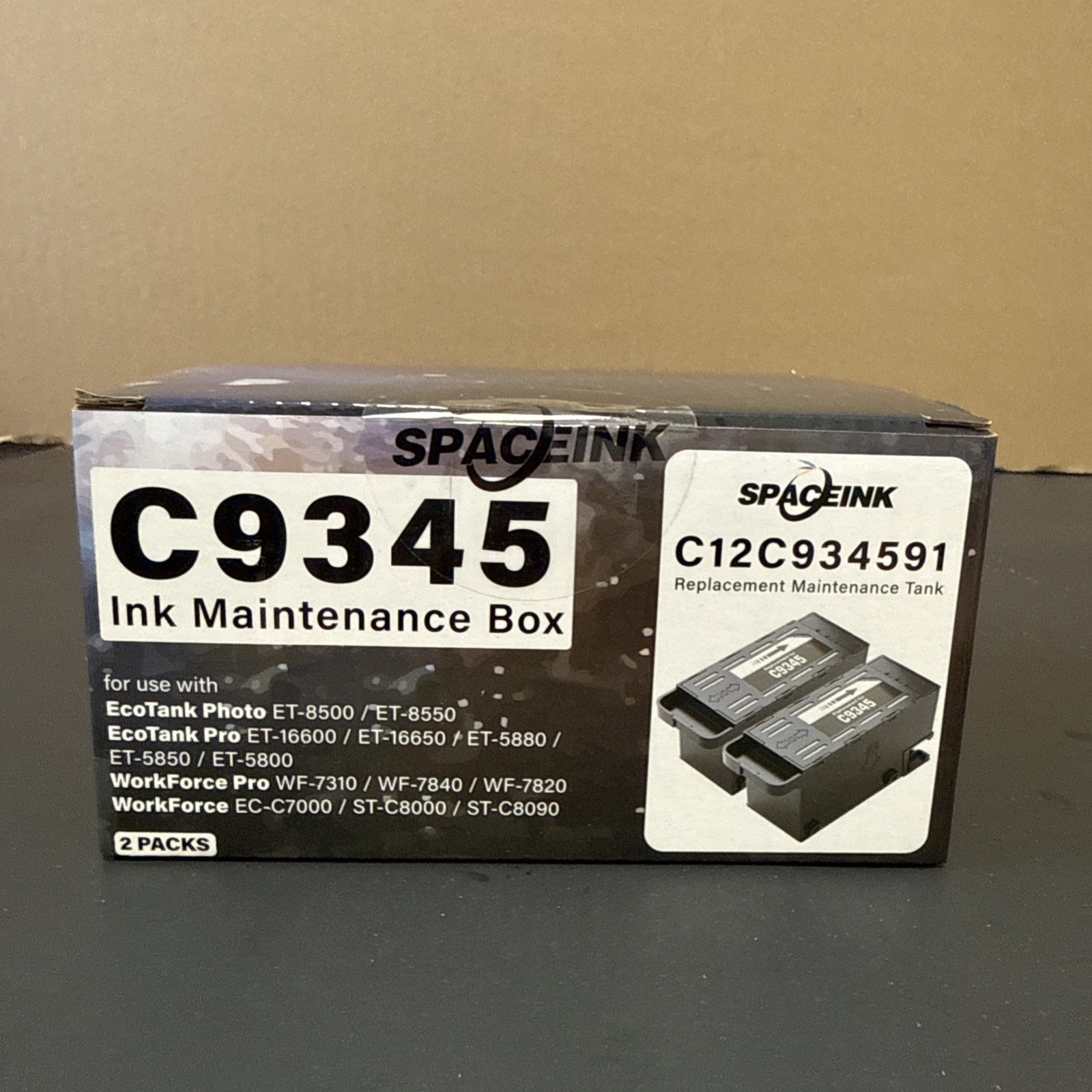 2 Packs C9345 Ink Maintenance Box Tank - Epson ET-8550 ET-16600 ET-5850 ET-5800